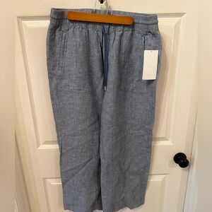 NWT Athleta Linen Wideleg Pants SZ 14p
